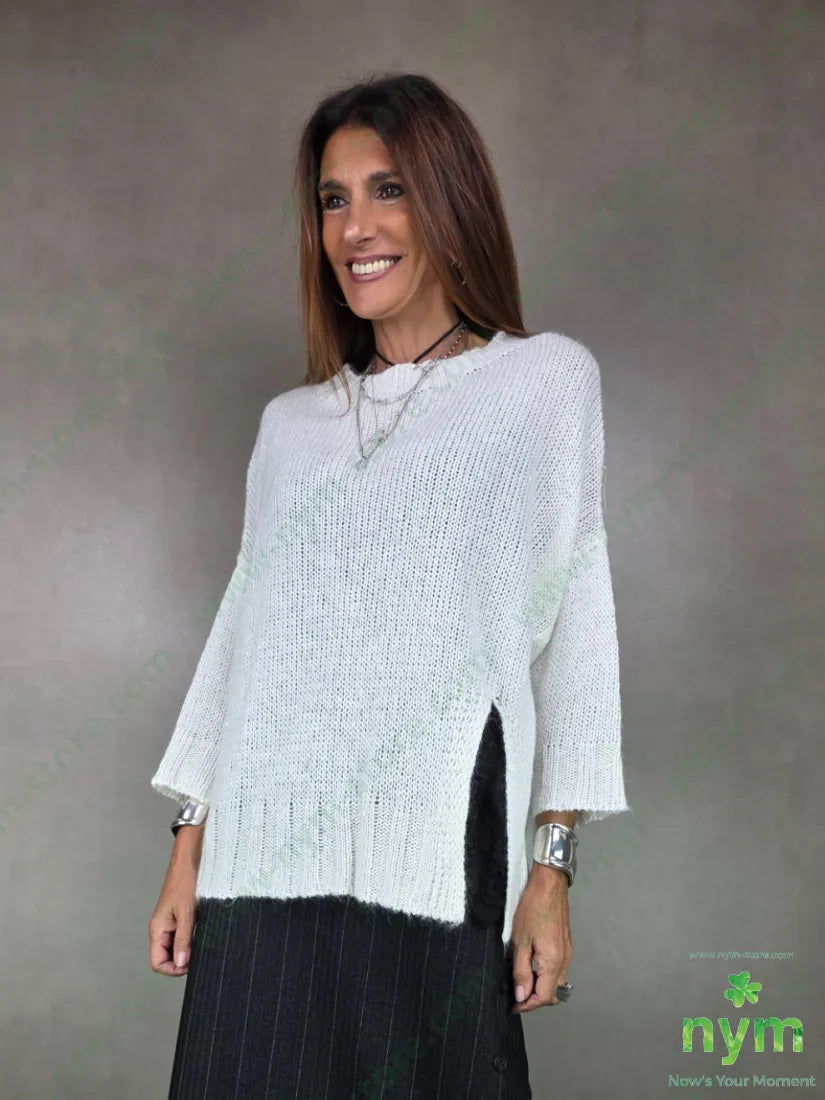 maglione spacco davanti 35pl39pc9pa8wo4wm5of U / PANNA / AI25 MAGLIA