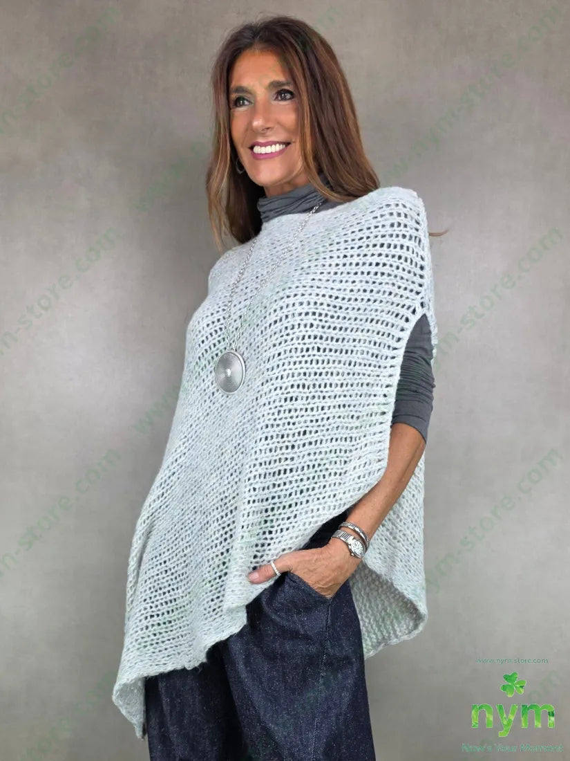 maglione traforato sagomato 56pc30ny7wo7vi U / AZZURRO / AI25 MAGLIA