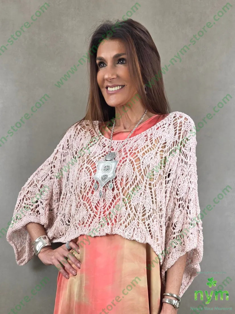 mantella corta tricot 65co30pl5af - U / ROSA / PE26 - MAGLIA