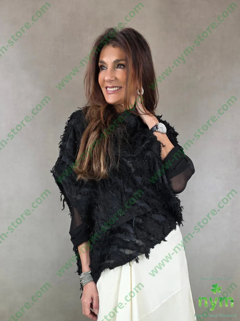 mantella sfrangiata 32vi28pl28co U / NERO / PE26 CAPOSPALLA