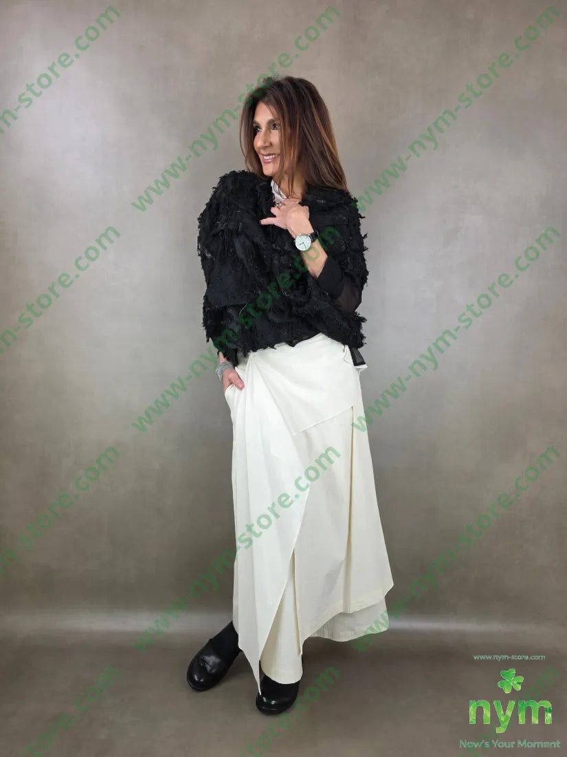 mantella sfrangiata 32vi28pl28co U / NERO / PE26 CAPOSPALLA