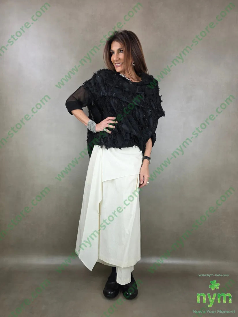 mantella sfrangiata 32vi28pl28co U / NERO / PE26 CAPOSPALLA