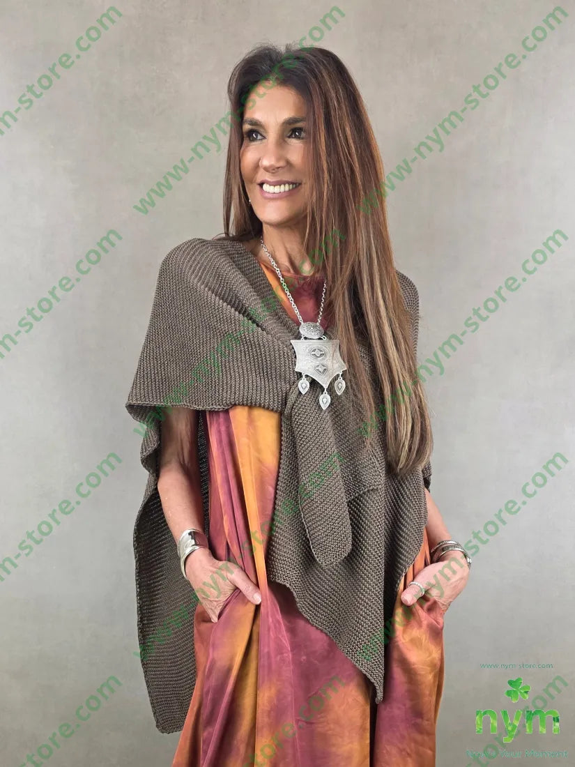 mantella tricot 100pl - U / MARRONE / PE26 - MAGLIA