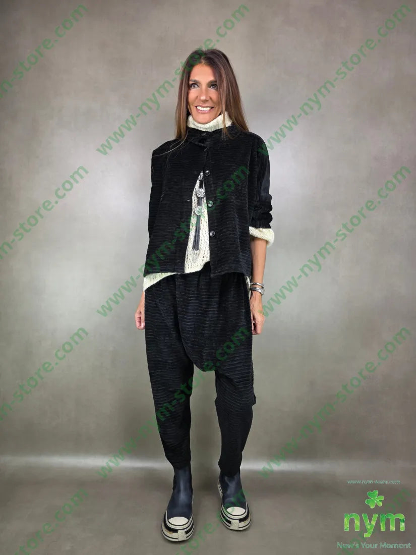 pan ciniglia millerighe cav bas 45pl33vi18co4ea U / NERO / AI25 PANTALONE