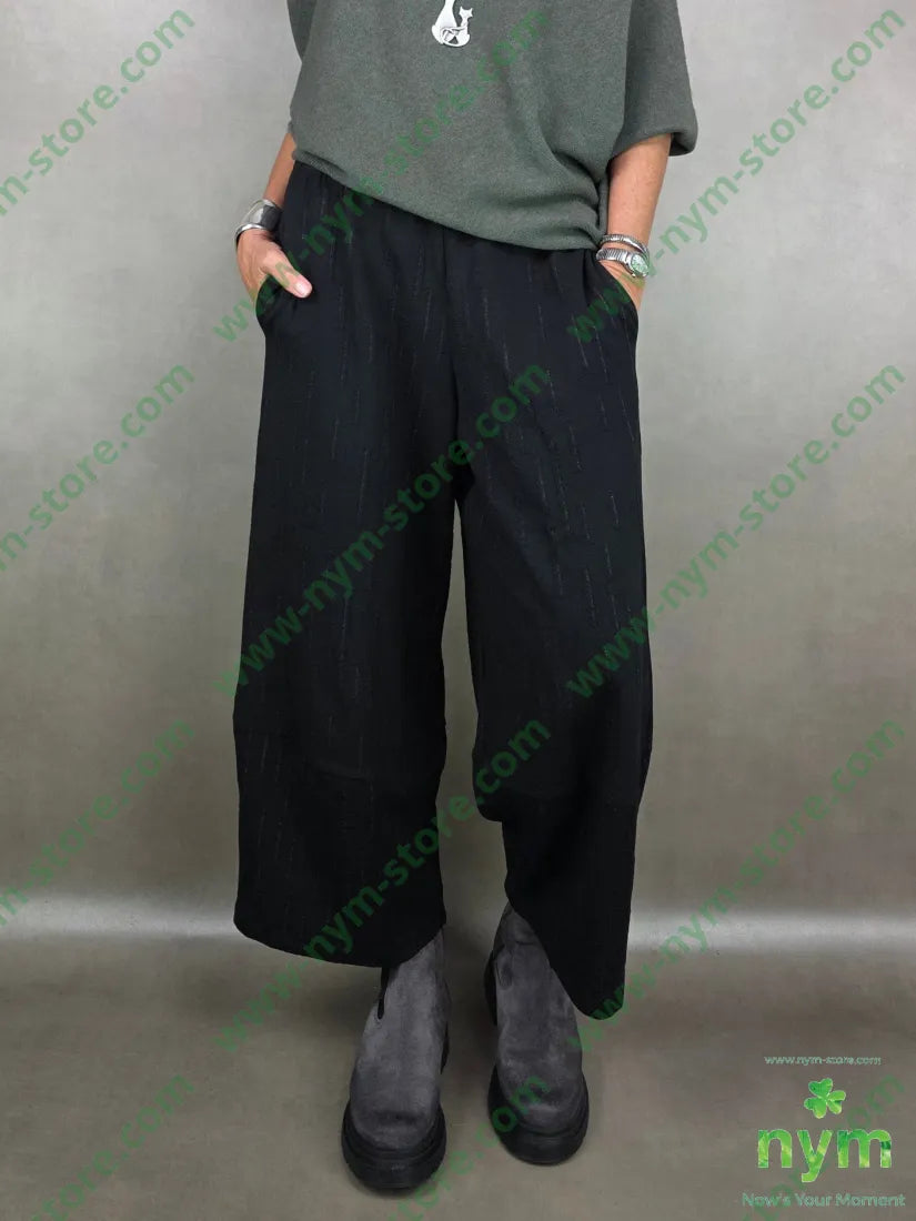 pant cav bas tessuto jaquard elast 55vi40pl5ea U / NERO / AI25 PANTALONE