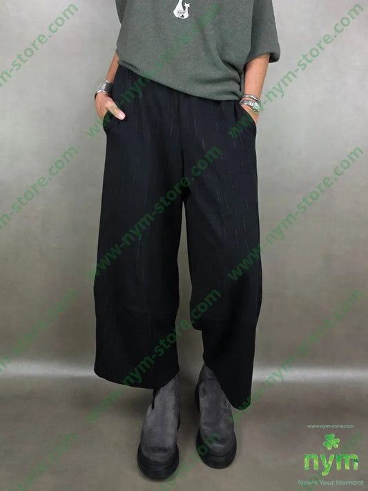 pant cav bas tessuto jaquard elast 55vi40pl5ea U / NERO / AI25 PANTALONE