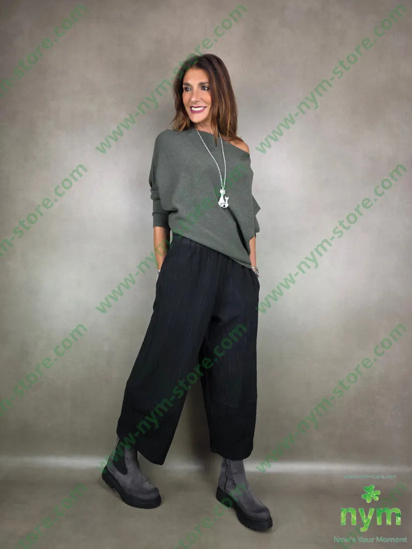 pant cav bas tessuto jaquard elast 55vi40pl5ea U / NERO / AI25 PANTALONE