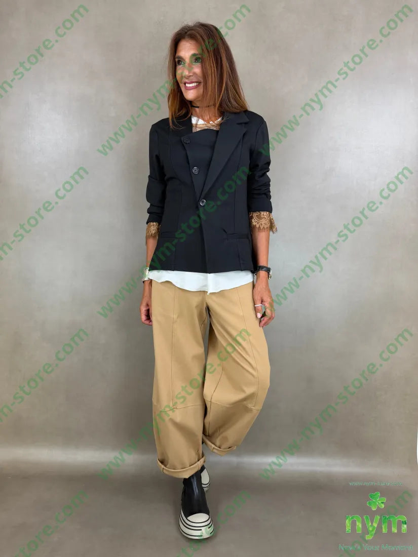pant cerniera e bottone punto milano c 60vi35pa5ea - PANTALONE
