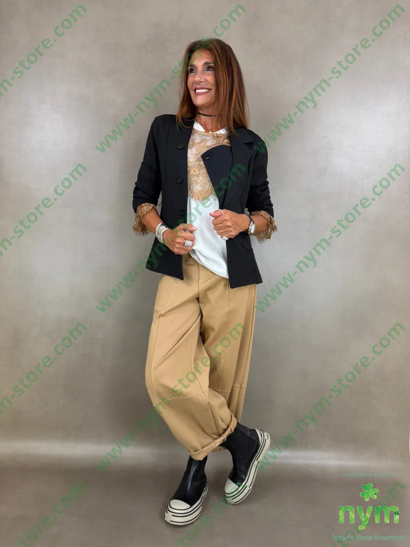 pant cerniera e bottone punto milano c 60vi35pa5ea - PANTALONE