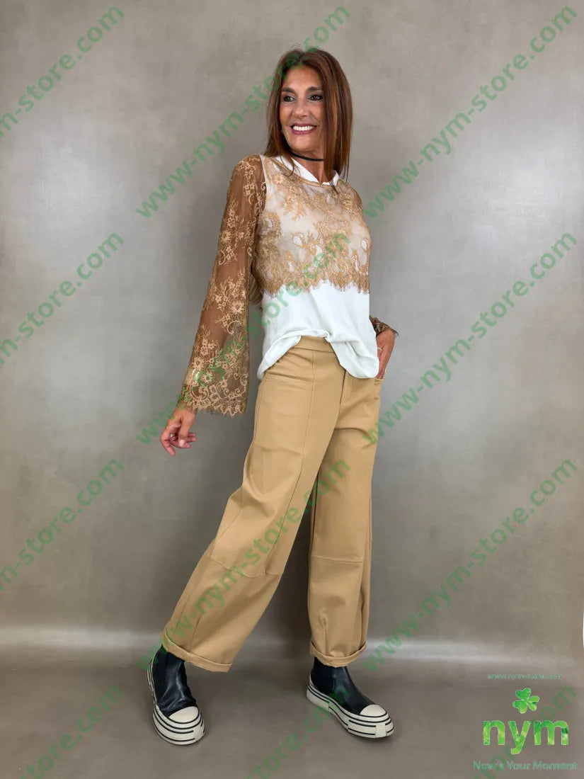 pant cerniera e bottone punto milano c 60vi35pa5ea - PANTALONE