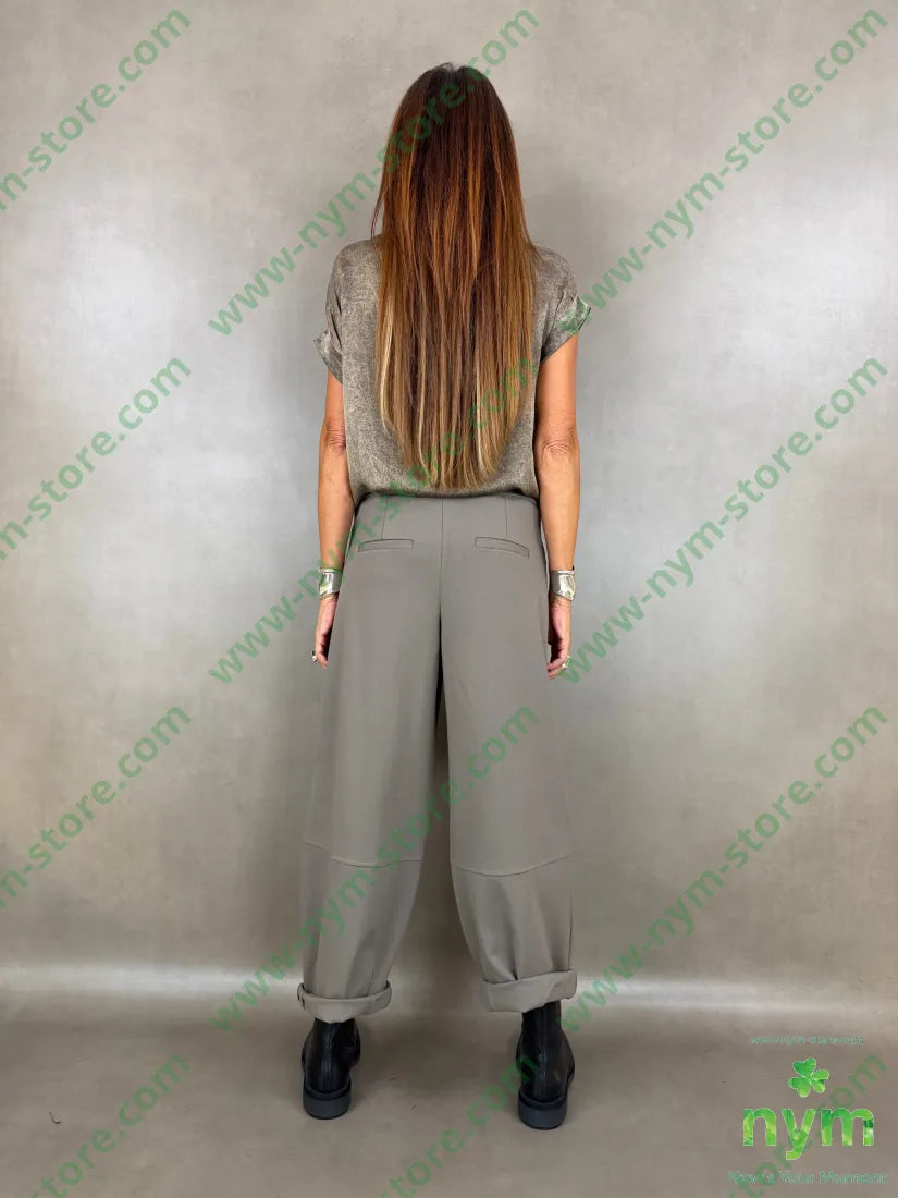 pant cerniera e bottone punto milano f 60vi35pa5ea - PANTALONE