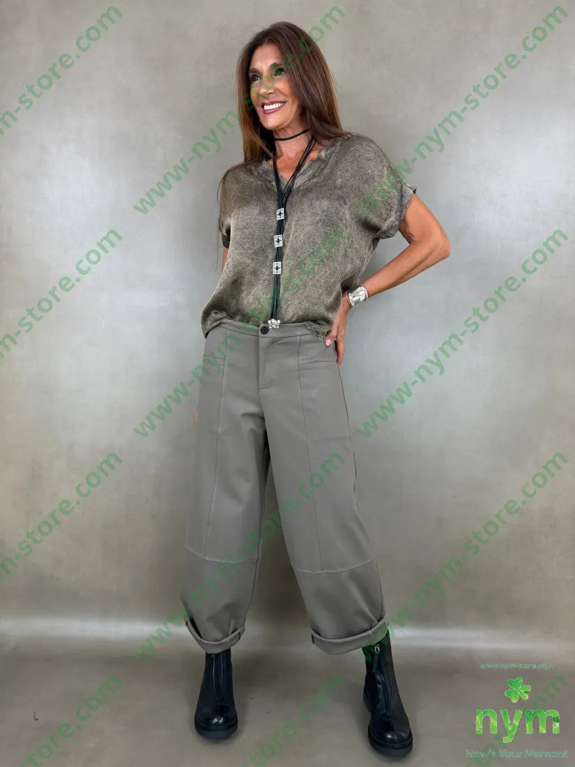pant cerniera e bottone punto milano f 60vi35pa5ea - PANTALONE