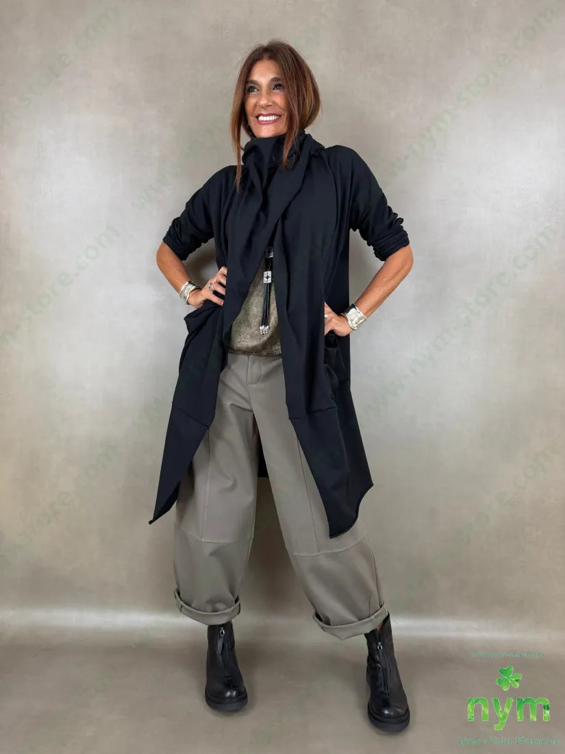 pant cerniera e bottone punto milano f 60vi35pa5ea - PANTALONE