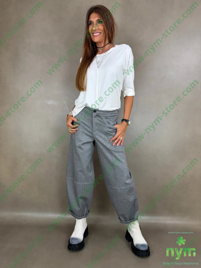 pant cerniera e bottone punto milano g 60vi35pa5ea - PANTALONE
