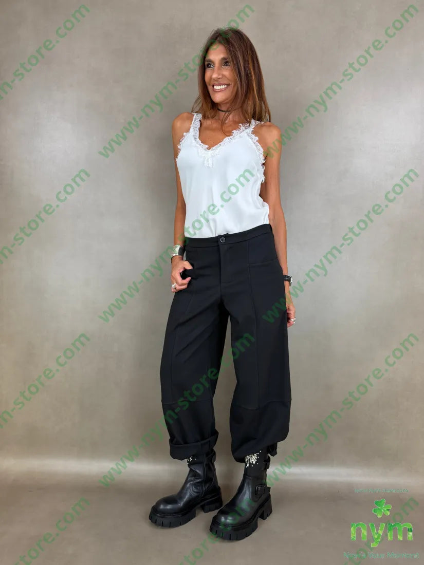 pant cerniera e bottone punto milano n 60vi35pa5ea - PANTALONE