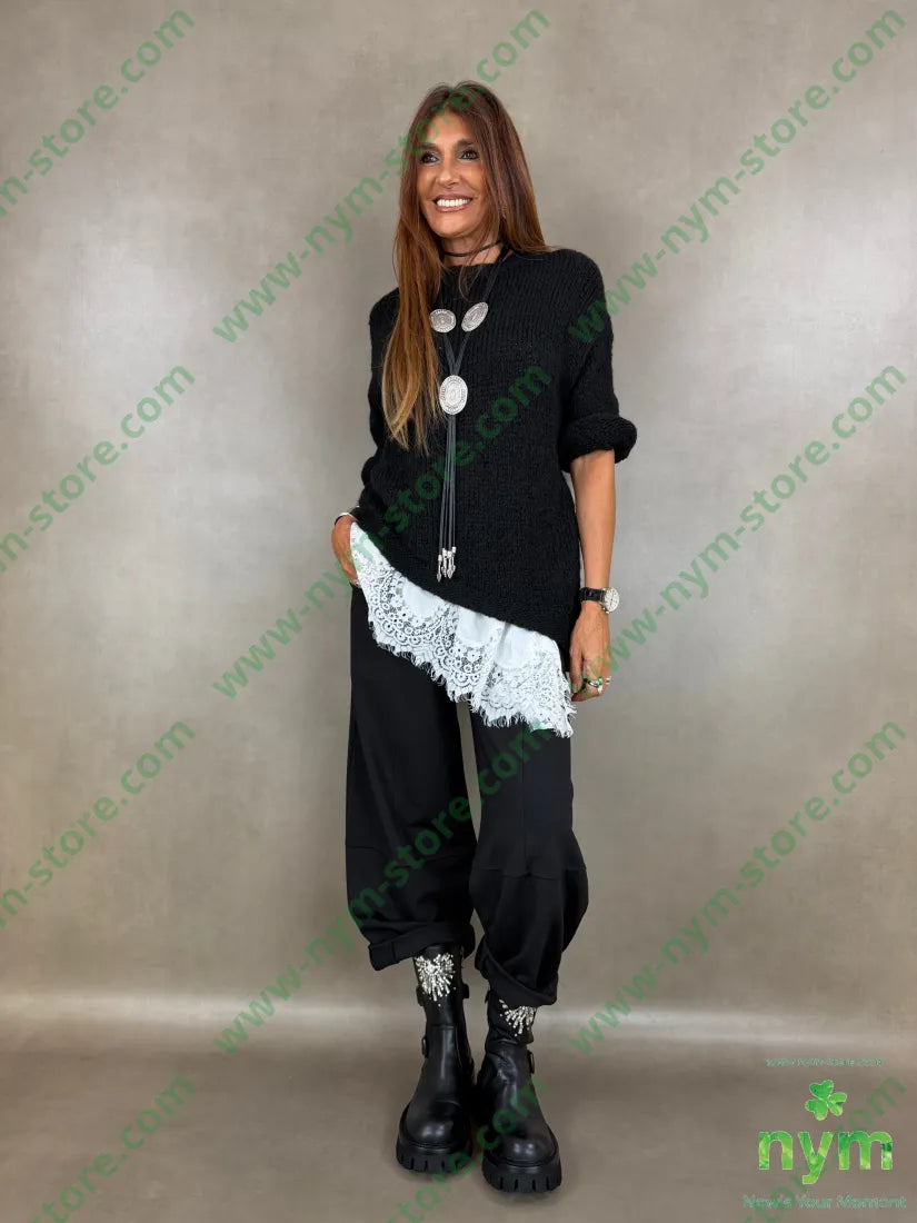 pant cerniera e bottone punto milano n 60vi35pa5ea - PANTALONE