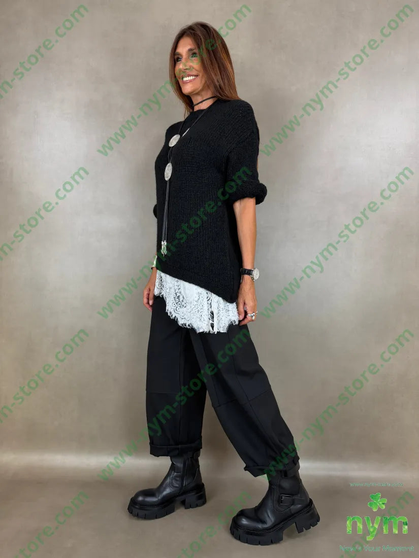 pant cerniera e bottone punto milano n 60vi35pa5ea - PANTALONE