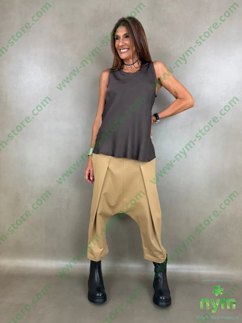 pant con cavallo b cuciture punto milano c 60vi35pa5ea - U / CAMMELLO / AI26 - PANTALONE