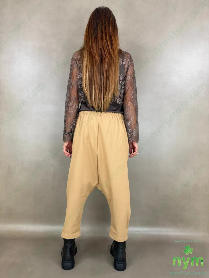 pant con cavallo b cuciture punto milano c 60vi35pa5ea - U / CAMMELLO / AI26 - PANTALONE