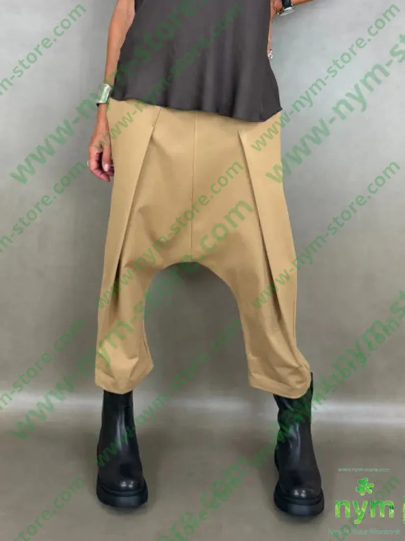 pant con cavallo b cuciture punto milano c 60vi35pa5ea - U / CAMMELLO / AI26 - PANTALONE
