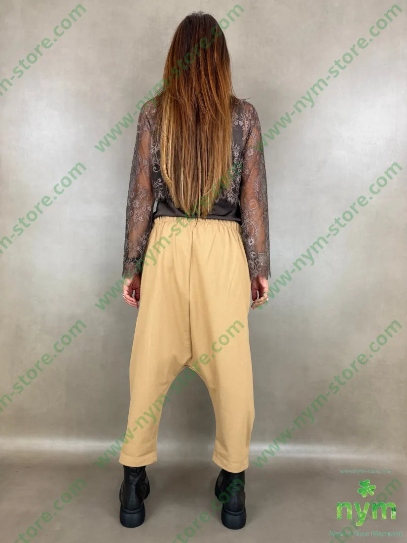 pant con cavallo b cuciture punto milano c 60vi35pa5ea - U / CAMMELLO / AI26 - PANTALONE