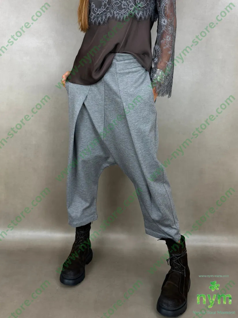 pant con cavallo b cuciture punto milano g 60vi35pa5ea - U / GRIGIO C. / AI26 - PANTALONE