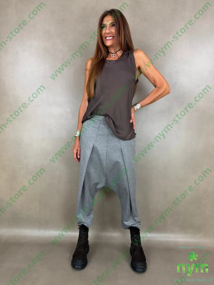 pant con cavallo b cuciture punto milano g 60vi35pa5ea - U / GRIGIO C. / AI26 - PANTALONE