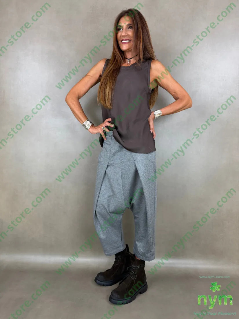 pant con cavallo b cuciture punto milano g 60vi35pa5ea - U / GRIGIO C. / AI26 - PANTALONE