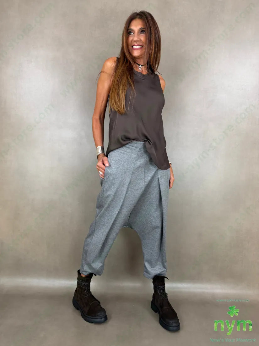 pant con cavallo b cuciture punto milano g 60vi35pa5ea - U / GRIGIO C. / AI26 - PANTALONE