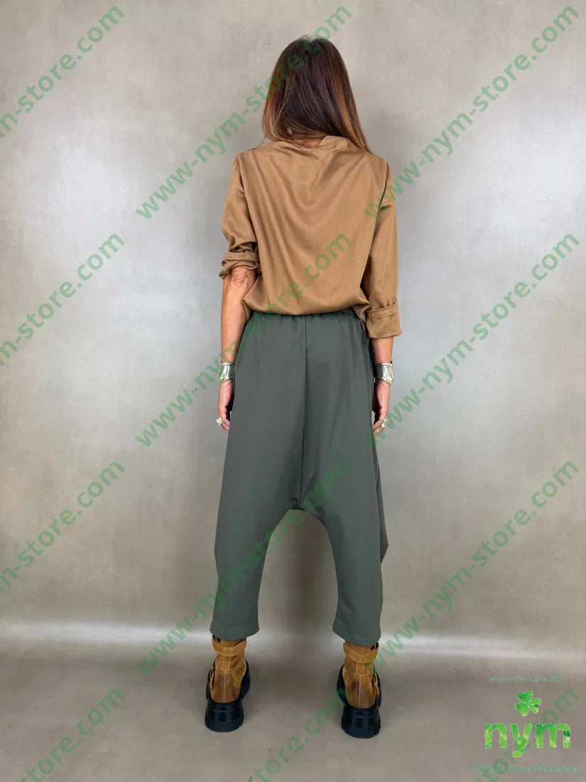 pant con cavallo b cuciture punto milano mi 60vi35pa5ea - U / MILITARE / AI26 - PANTALONE