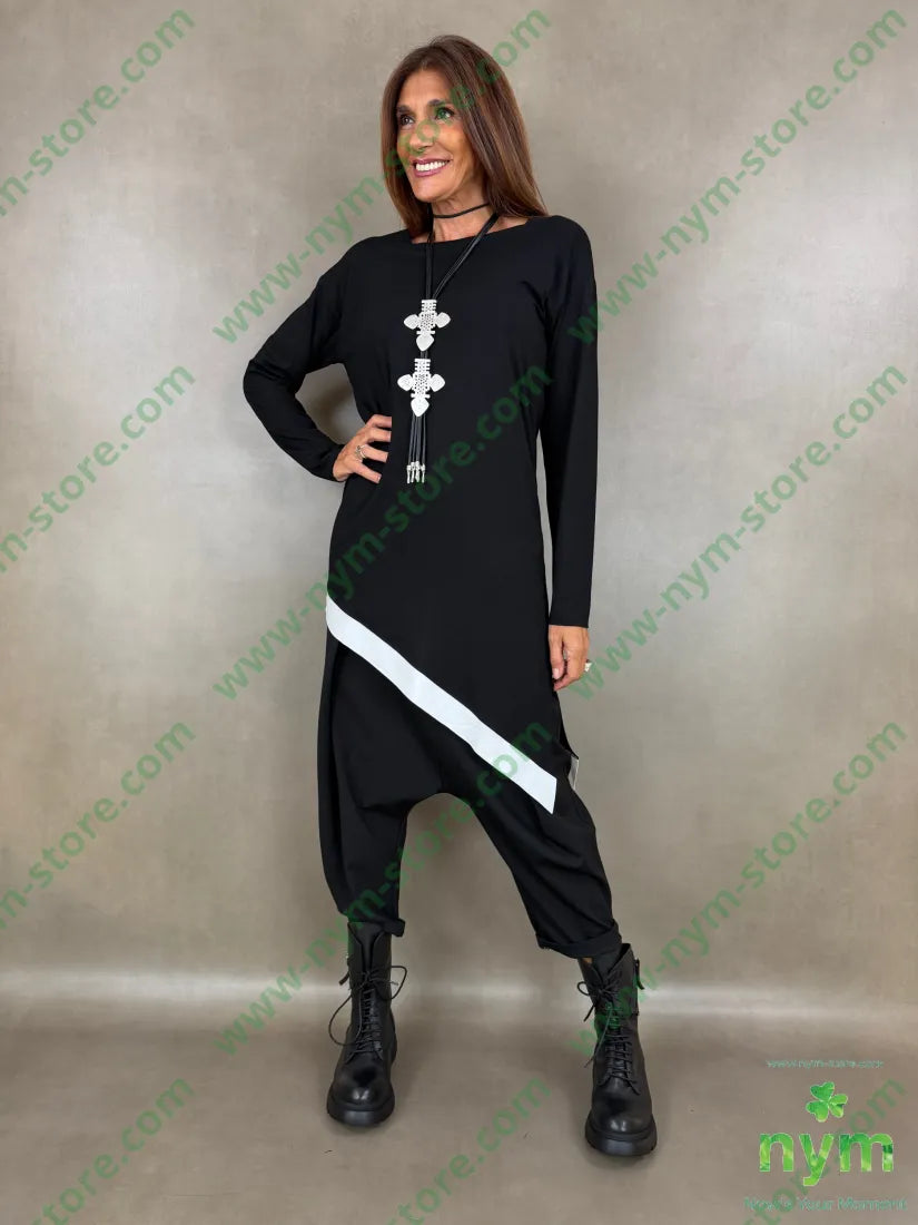 pant con cavallo b cuciture punto milano n 60vi35pa5ea - U / NERO / AI26 - PANTALONE