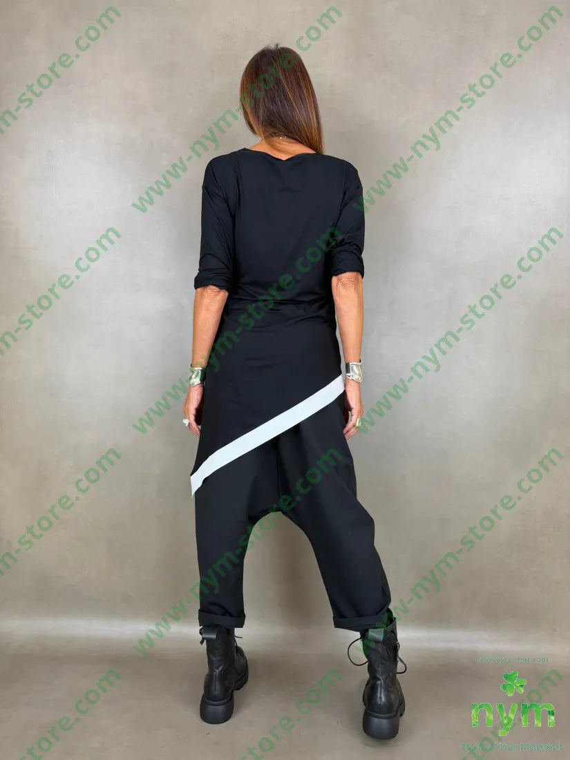 pant con cavallo b cuciture punto milano n 60vi35pa5ea - U / NERO / AI26 - PANTALONE