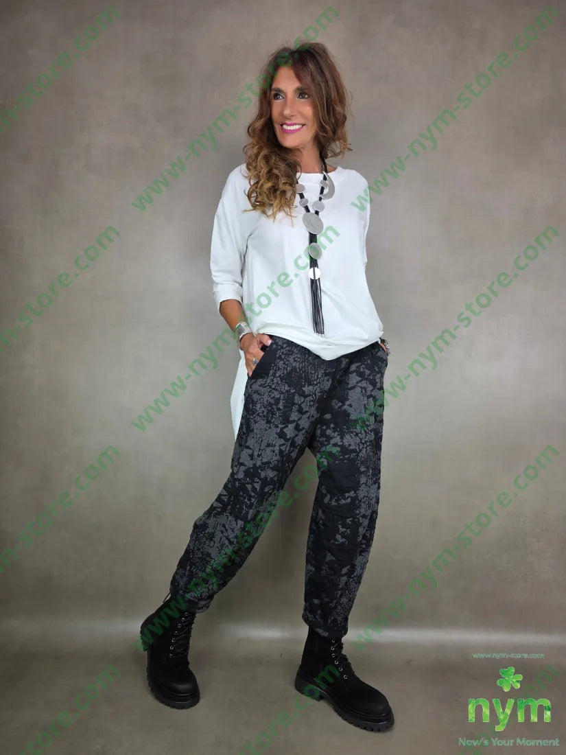 pant dettaglio imbuto tessuto a maglia 53pl46co1ea PANTALONE