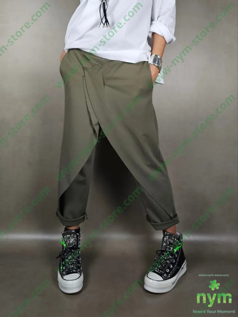 pant doppio pareo punto mi 65vi35pl5ea S / MILITARE / PE25 PANTALONE