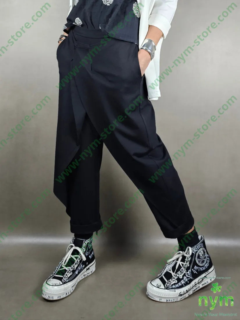 pant doppio pareo punto mi 65vi35pl5ea S / NERO / PE25 PANTALONE