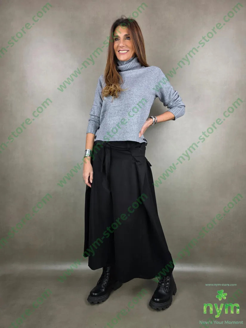 pant gaucho punto mi 68vi27pl5ea U / NERO / AI25 PANTALONE