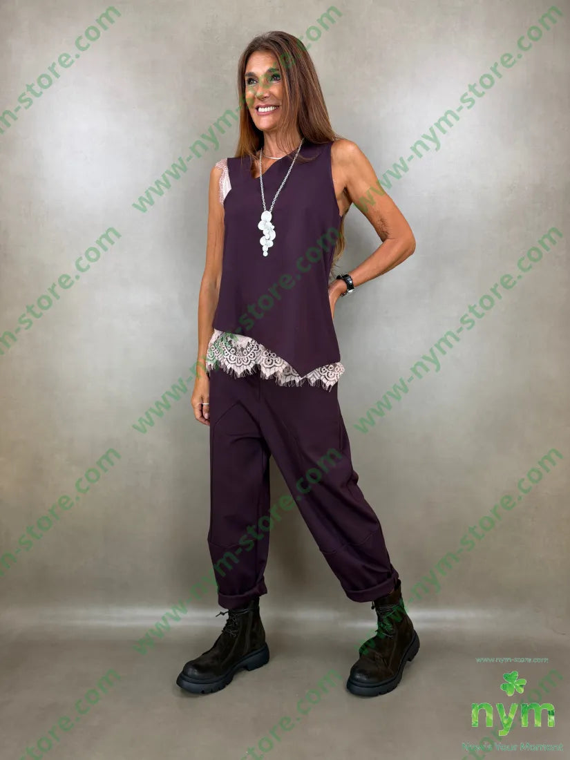 pant motivo tasca punto milano b 60vi35pa5ea - U / BORDO / AI26 - PANTALONE