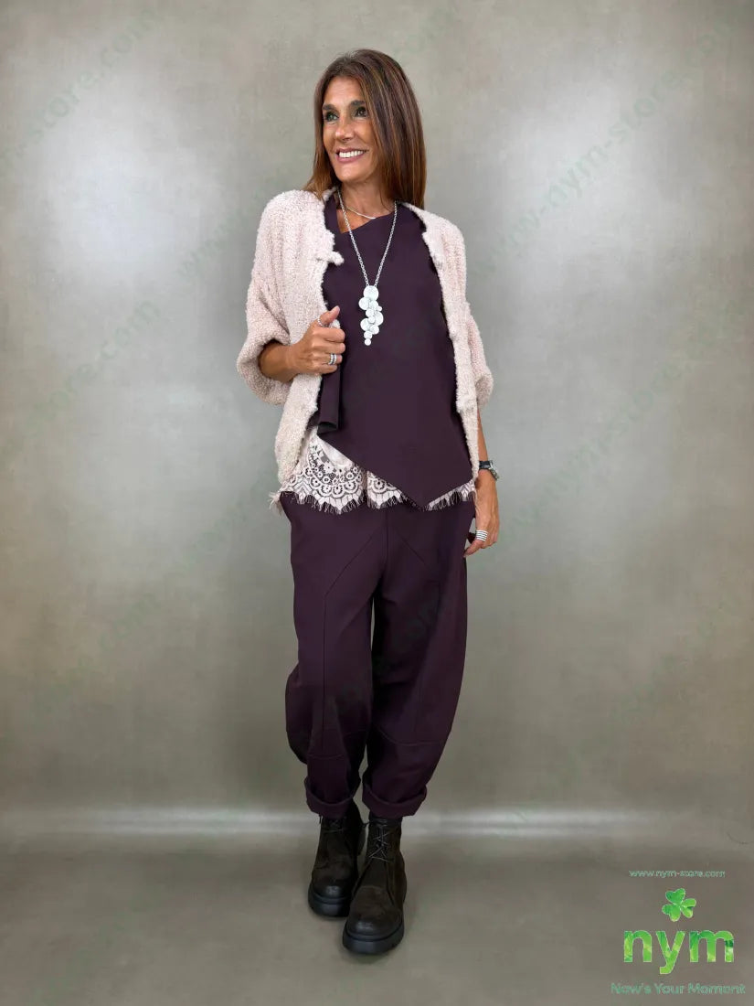 pant motivo tasca punto milano b 60vi35pa5ea - U / BORDO / AI26 - PANTALONE