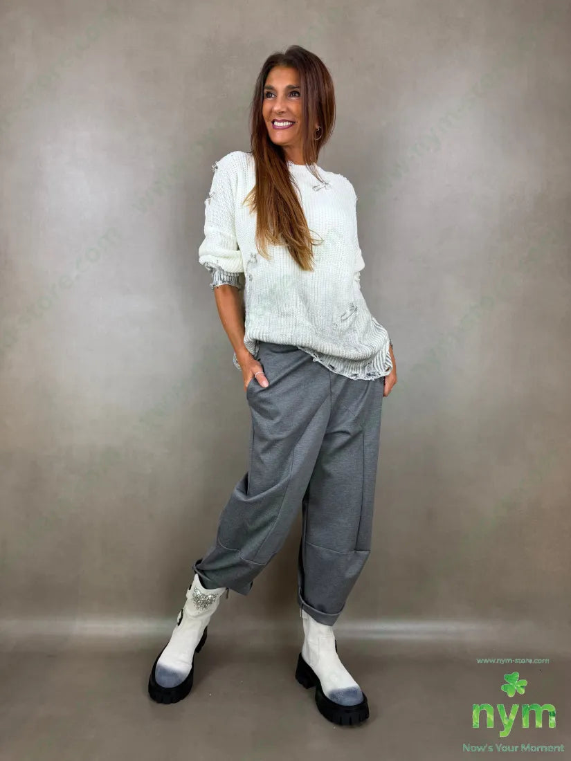 pant motivo tasca punto milano g bis 60vi35pa5ea - U / GRIGIO C. / AI26 - PANTALONE
