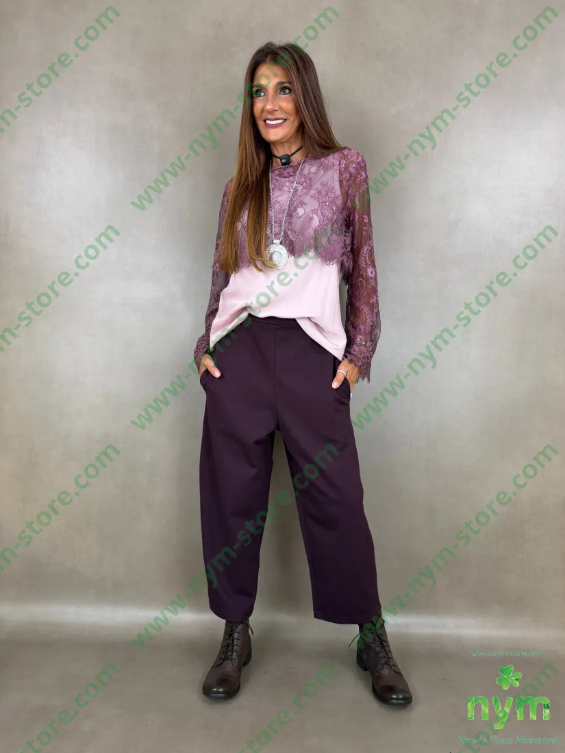 pant pareo removibile punto milano b 60vi35pa5ea - U / BORDO / AI26 - PANTALONE