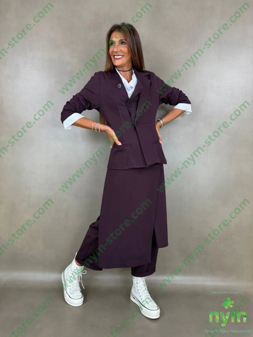pant pareo removibile punto milano b 60vi35pa5ea - U / BORDO / AI26 - PANTALONE