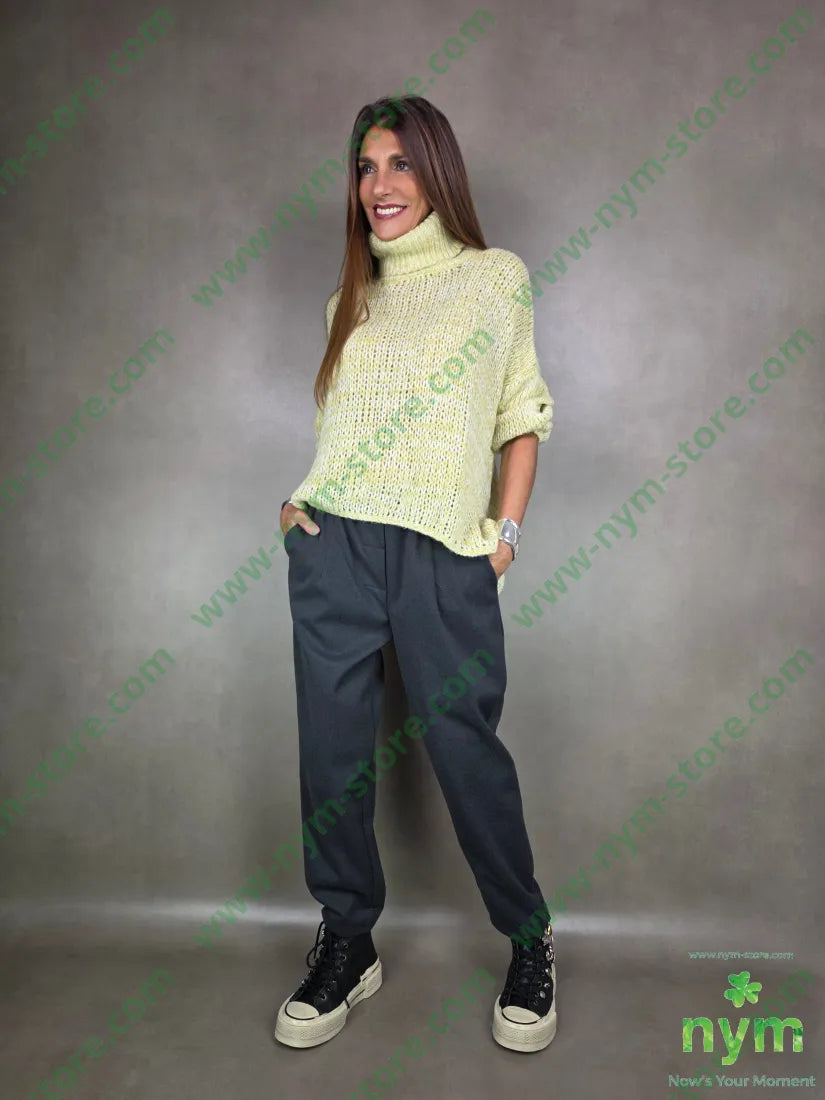 pant slim spigato 95pl5ea PANTALONE