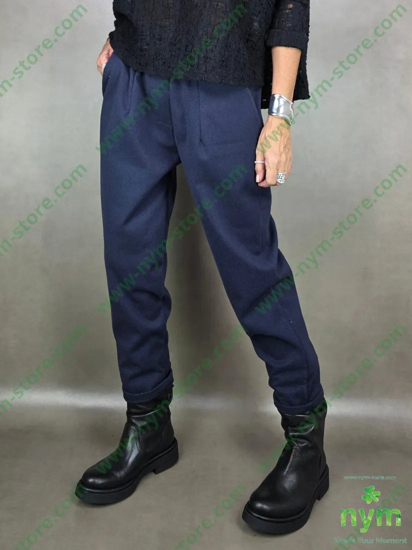 pant slim spigato 95pl5ea U / BLU / AI25 PANTALONE