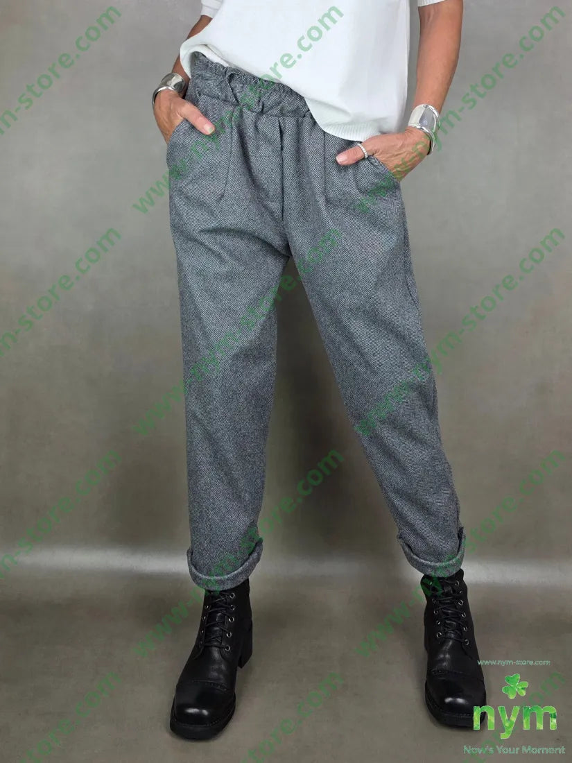 pant slim spigato 95pl5ea U / GRIGIO C. / AI25 PANTALONE