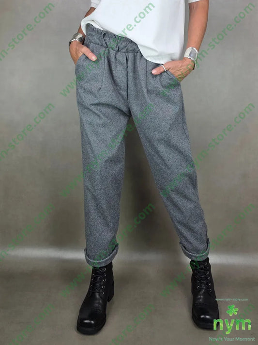 pant slim spigato 95pl5ea U / GRIGIO C. / AI25 PANTALONE