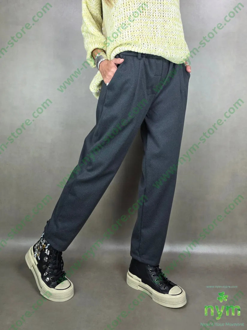 pant slim spigato 95pl5ea U / GRIGIO S. / AI25 PANTALONE