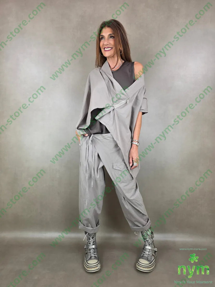panta a pareo con taschino 98co2ea - PANTALONE