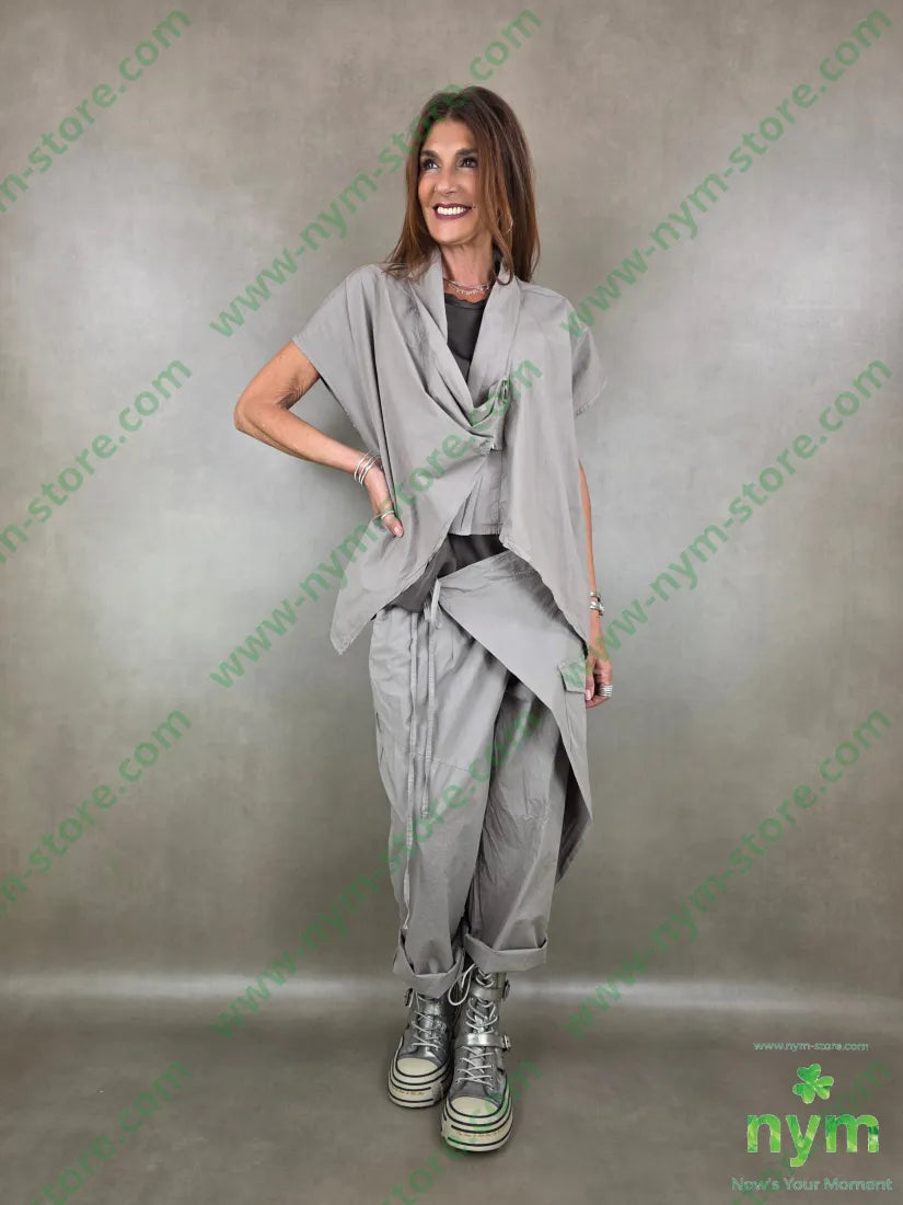 panta a pareo con taschino 98co2ea - PANTALONE