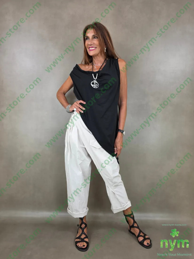 panta a pareo con taschino 98co2ea - PANTALONE