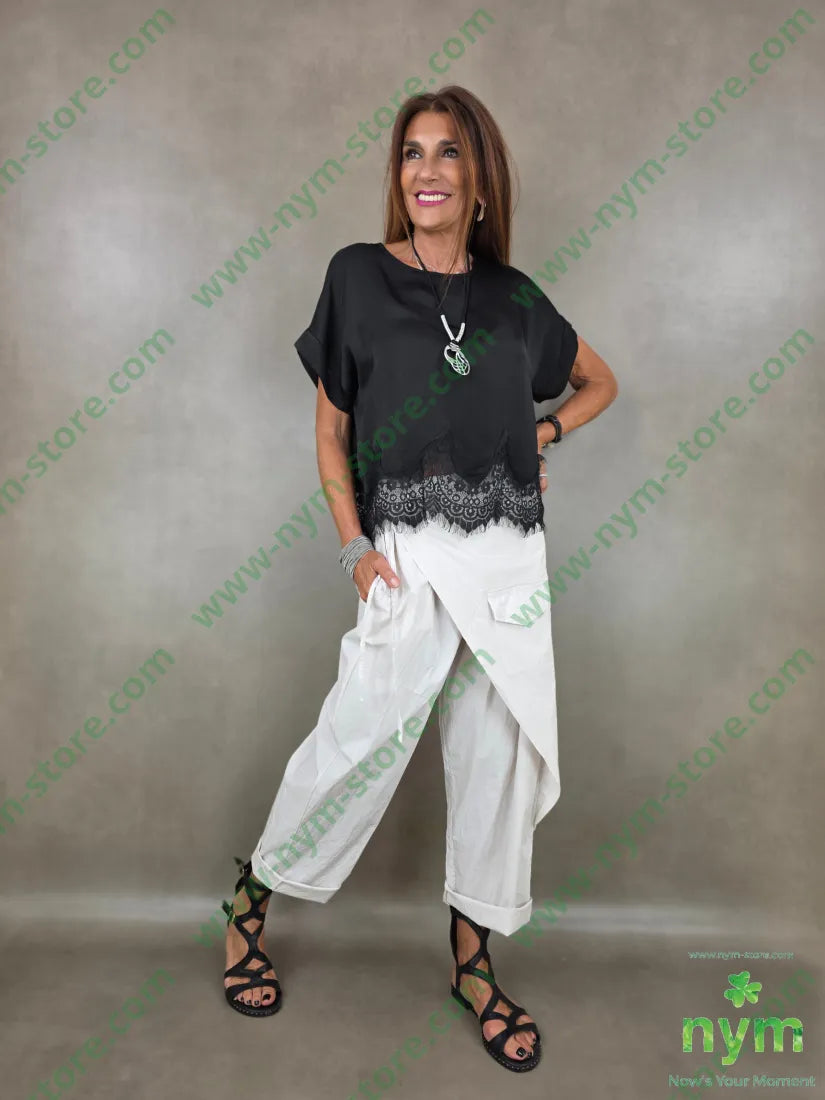 panta a pareo con taschino 98co2ea - PANTALONE